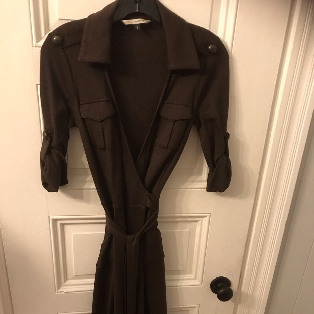 DVF wrap dress. Chocolate